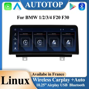 AUTOTOP 10.25 “schermo Linux Wireless Carplay per BMW F30 F31 F32 F33 F34 F35 F20 F21 F22 NBT Retrofit Android Auto Multimedia BT