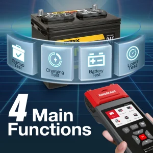 Tester batteria auto KINGBOLEN BM800 con funzione di stampa Analizzatore batteria 6V 12V 24V Test di avviamento Test di ricarica Test di carico massimo con stampante