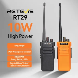 Retevis RT29 Walkie Talkie a lungo raggio 3-5Km Potente IP67 impermeabile VHF o 1pc o 2pcs Stazione radio bidirezionale durevole