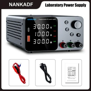 NANKADF Alimentatore da laboratorio DC 30V 60V Regolatore di tensione regolabile Tensione preimpostata Corrente Doppia tensione di ingresso 220V/110V