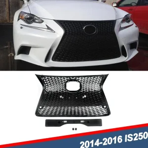 Griglia superiore inferiore paraurti anteriore nero lucido per Lexus IS250 IS300 IS350 F Sport 2014 2015 2016 Griglia centrale a nido d’ape Mesh