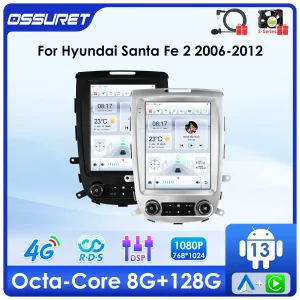 9.7 “Android 13 per Hyundai Santa Fe 2 2006-2012 Lettore multimediale Autoradio 4G Carplay GPS navi Stereo 2din Unità principale schermo SWC