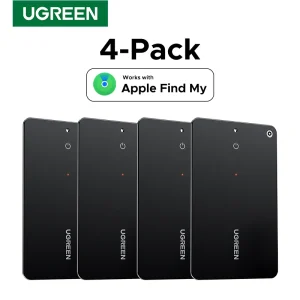 UGREEN Portafoglio Finder, Smart Tag Bluetooth Tracker Card Localizzatore di oggetti per etichette per bagagli Passaporti con Apple Trova la mia app (Solo iOS)