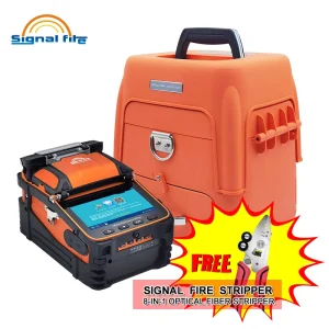 Signalfire AI-9 Fusion splicer Machine 6 motor 5S splicing machine con VFL Optic power meter tool kit CE spedizione gratuita