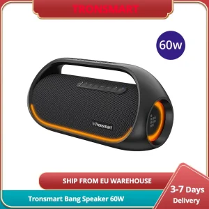 Aggiornamento altoparlante Tronsmart Bang altoparlante Bluetooth 5.3 Wireless da 60W con Audio Hi-Res senza perdita, impermeabile IPX6, maniglia integrata