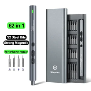 Set di cacciaviti elettrici di precisione 62/6 in 1 Kit di utensili elettrici Mini punte piccole wireless ricaricabili per la riparazione di celle mobili Xiaomi