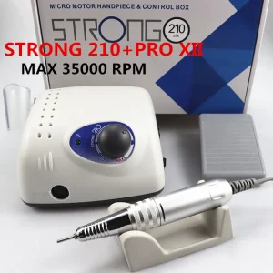 Strong 210 PRO e2trapano per unghie 65W 35000 taglierine per Manicure Manicure elettrico trapano per unghie fresatrice per Manicure lima per unghie