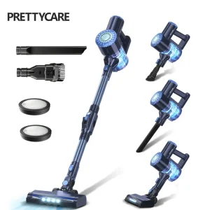 PrettyCare W400 aspirapolvere Wireless senza fili portatile, aspirapolvere leggero per la casa autoportante con 25Kpa 180 ° pieghevole