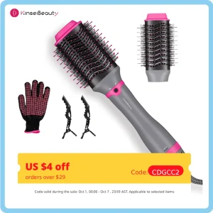Spazzola per capelli da donna 2 In 1 spazzola elettrica ad aria calda One Step spazzola per asciugacapelli a ioni elettrici per parrucchiere professionale