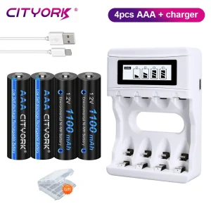 CITYORK 2-16Pcs AAA batteria ricaricabile 1100mAh 1.2V ni-mh AAA batteria ricaricabile 3A batterie aaa Battey