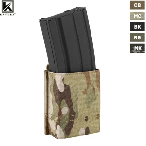 KRYDEX Tattico 5.56.223mm Magazine Pouch Singolo M4 M16 Fucile Magazine Pouch Holder Cintura compatibile e MOLLE Accessori da caccia