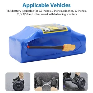 Batteria ricaricabile al litio 36V 12Ah 10s2p, vera per monociclo elettrico HoverBoard autobilanciante, batteria eccezionale