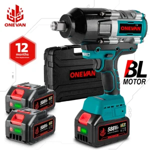 ONEVAN 3100NM Chiave elettrica a percussione senza spazzole Chiave a batteria da 3/4 pollici Strumento di potere portatile a batteria per Makita 18V Batteria Pin