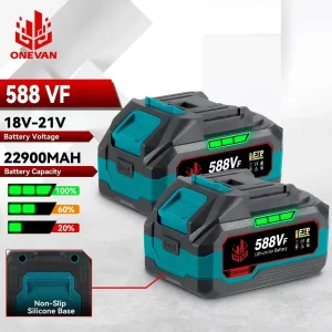 ONEVAN 21V Ricaricabile 588VF Batteria agli ioni di litio 22900mah Li-lon Batteria Chiave Elettrica Utensili Elettrici Per Makita 18V Batteria Spille