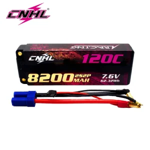 CNHL 2S 3S 4S Lihv Batteria 7.6V 11.4V 15.2V 8200mAh 9000mAh 120C HV HardCase Con Spina EC5 Per RC Auto Barca Aereo Camion Truggy