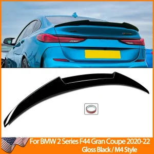 Per BMW F44 228i M235i Gran Coupe 2020-22 M4 Style Spoiler posteriore Ala Nero lucido