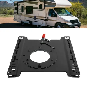 Base girevole universale per sedile per camper T5 T6 Base girevole per sedile in lamiera d’acciaio resistente per autobus camper RV, ruotabile a 360 gradi