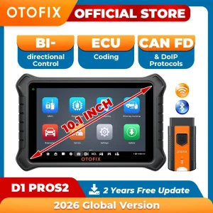 Scanner diagnostico OTOFIX D1 PROS2 Codifica ECU Controllo bidirezionale Strumenti diagnostici Bluetooth 2 anni Aggiornamento gratuito Scanner OBD2