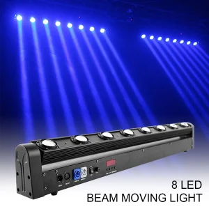 Led 8x12w RGBW Strip Beam 4in1 Testa mobile Illuminazione scenica adatta per bar, DJ, discoteca, feste, discoteca, pista da ballo, matrimoni