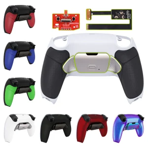 eXtremeRate Real Metal Buttons Rise 2.0 Remap Kit per controller PS5 BDM-010 BDM-020, set di pulsanti posteriori della scheda di aggiornamento Guscio posteriore