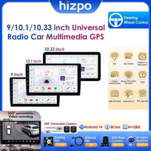 10.1 “Wireless Carplay Android Auto universale autoradio lettore multimediale per VW Nissan Toyota Volkswagen Hyundai KIA GPS BT RDS
