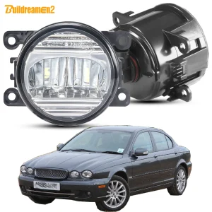 2X30W 3000LM Auto LED Gruppo fendinebbia per Jaguar X-Type Xtype (CF1) Berlina 2001-2009 Nebbia esterna Lampada di marcia diurna DRL