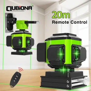 CLUBIONA 16/12 linee telecomando autolivellante modalità esterna-ricevitore Auto 3×360 Green beam Line livello Laser