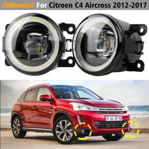 2X30W 6000LM fendinebbia a LED per auto Angel Eye lampada da marcia diurna accessori DRL H11 12V per Citroen C4 Aircross 2012-2017