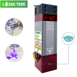 Modulo Laser LASER TREE 80W con Assistenza ad Aria, Potenza Ottica 10W, Luce Blu, Testa Laser TTL per Macchine CNC di Incisione e Taglio