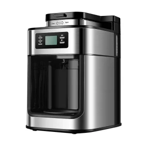 Macchina da caffè completamente automatica 2 in1 Macchina per caffè espresso Caffè americano Macinacaffè elettrico Display a LED Automatico domestico