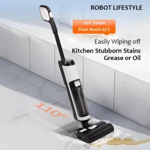 Aspirapolvere portatile senza fili Robot per la pulizia a secco e bagnato RL9Max 14000pa Spazzola autoriscaldante ad aspirazione super forte Batteria da 4000 mAh