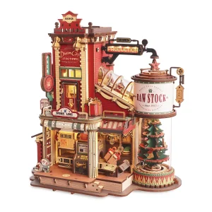 Robotime Rokr Dream Gift Factory Puzzle 3D in legno con carillon, regalo di compleanno unico, kit di attività terapeutica per adolescenti e adulti