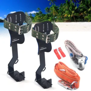 Set di punte per arrampicata sugli alberi Strumento per piercing portatile per arrampicata sugli alberi con cintura di sicurezza carico 100 kg per arrampicata, raccolta di legname, caccia