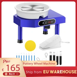 Macchina per la formatura di ruote in ceramica elettrica da 350W ruota in ceramica da 25cm con vassoio pedale per scolpire stampo per arte in argilla fai da te