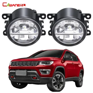 2 pezzi auto esterno LED fendinebbia per Jeep Compass MP 2017 2018 2019 30W 6000LM fendinebbia Daytime Running Lamp DRL Styling