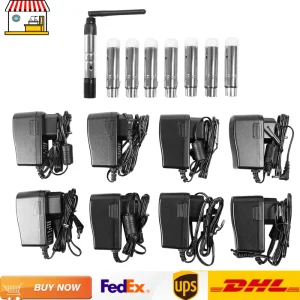 Sistema wireless 7RX+1TX DMX512 Kit ricetrasmettitore wireless DMX512 2,4 GHz G ISM, sistema DMX a 126 canali