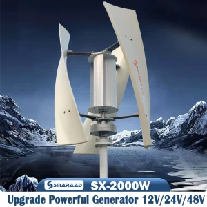 SMARAAD generatore verticale di nuova concezione 2000W sospensione a magnete permanente avviamento a vento basso