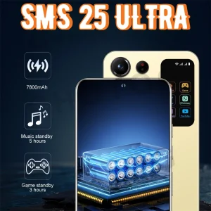 2025 Cellulari SMS 25 Ultra 5G Smartphone originale 7.3HD Dual SIM 108MP Cellulare 7800mAh Android Versione globale Telefoni cellulari