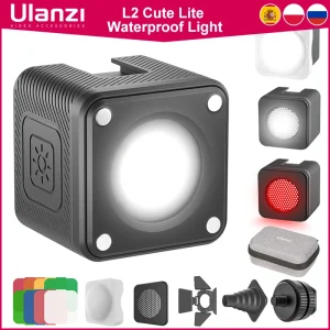Ulanzi L2 Cute Lite Mini Luce video con filtro colorato Diffusore a nido d’ape 5500K Luce fotografica per DSLR Luce per fotocamera L2 RGB