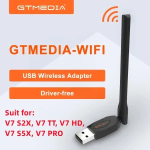 GTMEDIA Antenna Wifi USB Adattatore Wi-Fi USB Adattatore Wi-Fi Ethernet Wifi Dongle Driver gratuito per PC Desktop Laptop Set Top TV Box