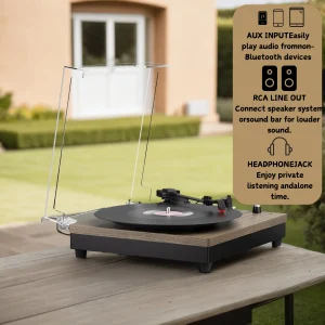 Lettore di dischi MAIO Valigia portatile audio con altoparlanti integrati, filettatura in vinile a 3 velocità