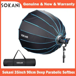 Sokani Softbox ottagonale profondo 90 cm con griglia per Sokani X100 Colbor CL60 Amaran 300c 200XS 60X S Godox SL60W Bowen Mount Light
