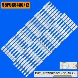 Striscia di retroilluminazione a LED per 55PFF5650/T3 55PUX6400/88 NS-55DR710NA17 55PUH6101/88 55PFK5500/12 BDL5530QL 55PUT6101/12 55PUH4900/88