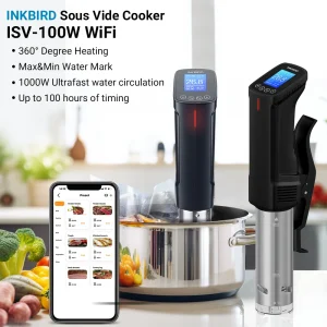 INKBIRD ISV-200W Wi-Fi Culinary Sous Fornello di precisione Cottura lenta 1000W Potente circolatore ad immersione Componenti in acciaio inossidabile