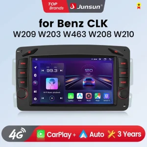 Junsun Jol CarPlay Android Auto Radio Per mercodi Benz CLK w209 E W210 C W203 SLK R170 M W163 Vito W639 1998-2006 4G Auto Multimedia