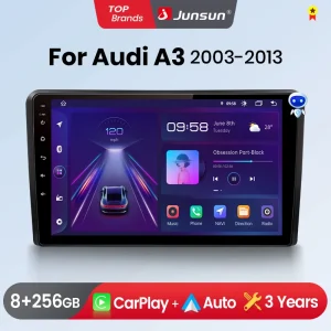 Junsun Wireless CarPlay Android Auto Car Radio per Audi A3 8P 2003-GPS sistemi intelligenti Stereo Multimedia Car Radio