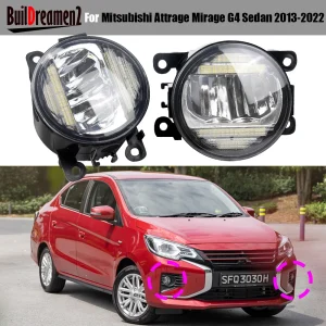 2X30W Car Driver + passeggero LED fendinebbia DRL Daytime Running Lamp H11 12V per Mitsubishi Attrage Mirage G4 Sedan 2013-2022