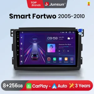 Junsun Wireless CarPlay Android Auto Autoradio Per Mercedes Benz Smart Fortwo 451 2005 – 2010 GPS Multimediale 2din Sistemi Stereo