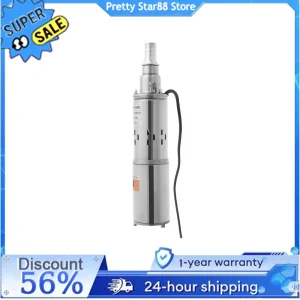 Pompa ad acqua sommergibile da 180 W Risparmio energetico 12 V Flusso massimo 1.2 M3/H Pompa per pozzi profondi a energia solare Potente strumento di pompaggio Lunghezza cavo 17 M