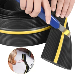 Striscia di soglia per auto Protezione antigraffio per davanzale della porta Striscia di gomma Adesivo per pellicola per paraurti di protezione per soglia per auto in fibra di carbonio